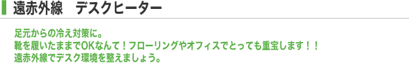 ���ԊO���@�f�X�N�q�[�^�[